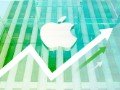 Apple stock nears record high