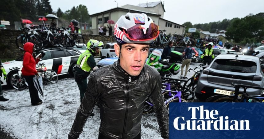 Vuelta a España: giant hail forces stage three abandonment in Pyrenees