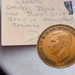 Coin hidden in 1971 earns finder free pint of beer