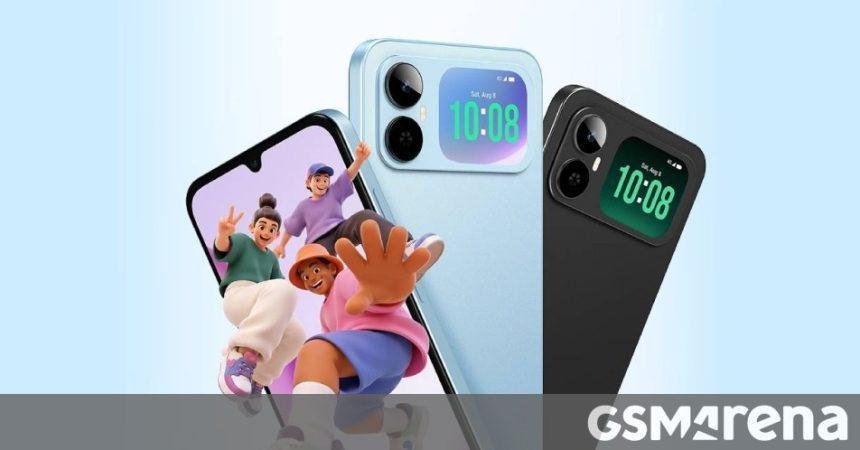 The Honor Play20A has a massive 6.9" display, and a second one on the back