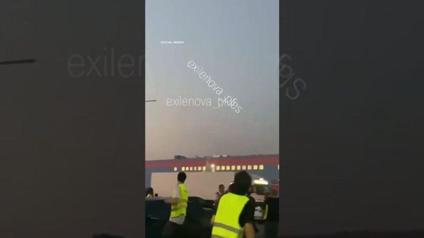 Ukrainian drone hits Russian logistics hub