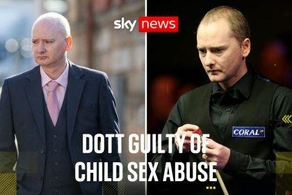 Ex-world snooker champion Graeme Dott guilty of child sex abuse