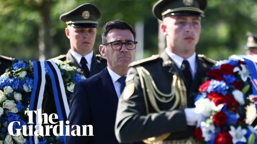 Andy Burnham lays wreath in Kyiv on Ukraine’s Independence Day